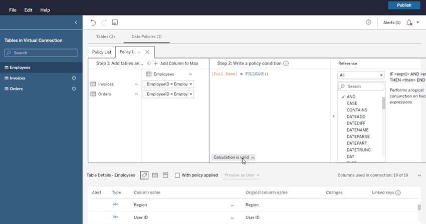 policy tableau dashboarding