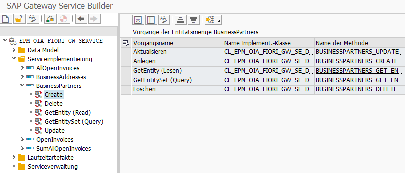 SAP Gateway Service Builder