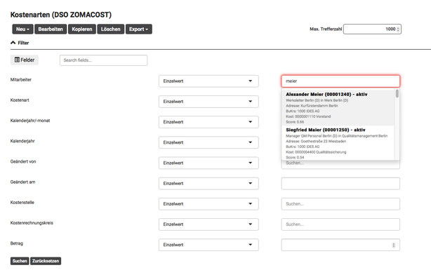 search with nexttables