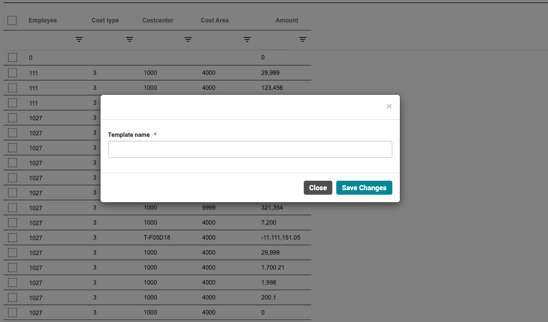 NextTables User Template