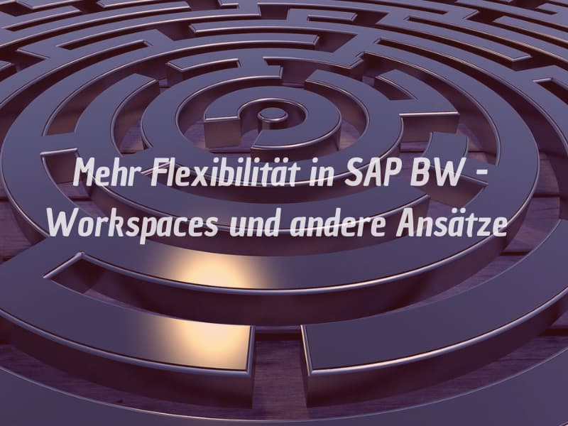 Mehr Flexibilität in SAP BW - Workspaces und andere Ansätze