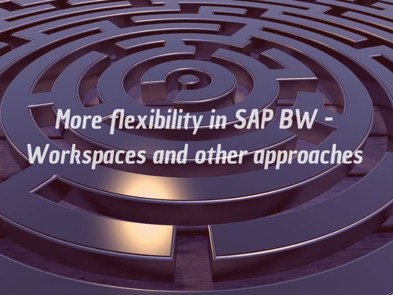 More flexibility in SAP BW - Workspaces and other approaches
