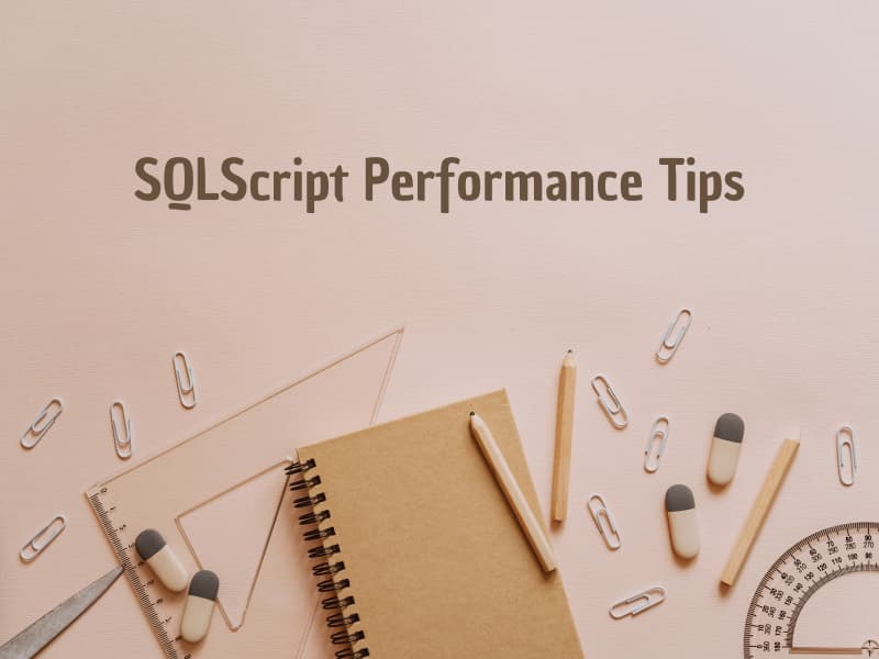 SQLScript Performance_Office equipment