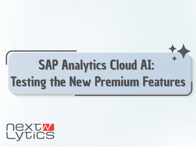 SAP Analytics Cloud AI: Testing the New Premium Features