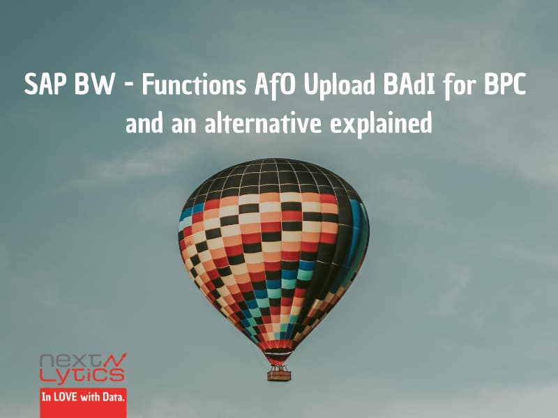 SAP BW - Functions AfO Upload BAdI for BPC explained